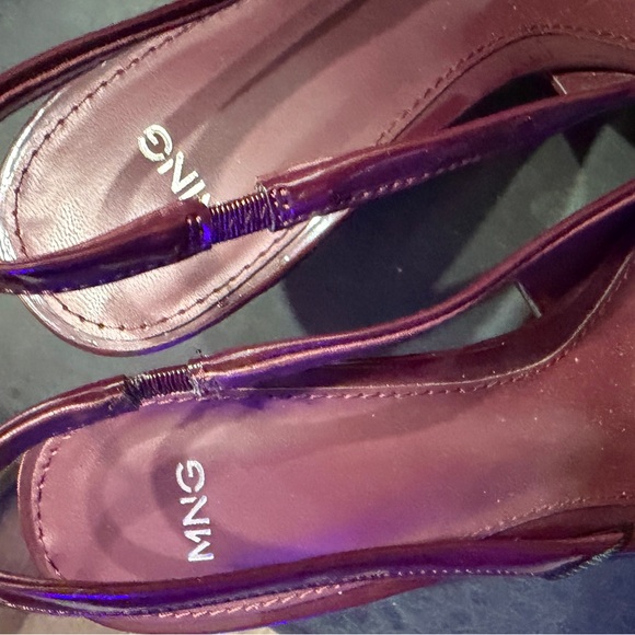 Mango Burgundy Slingback Heels - Picture 5 of 5